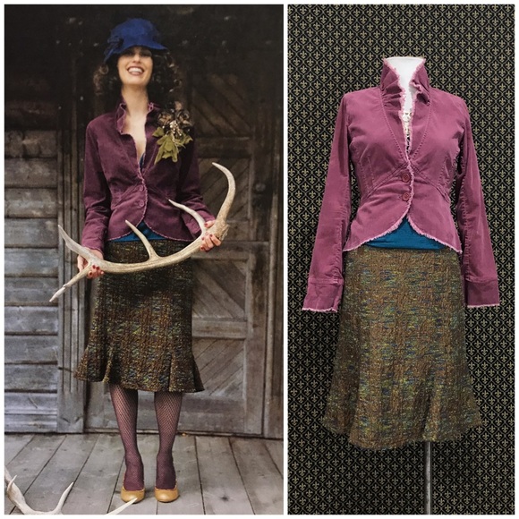 2005 Anthro “Hickory Tweed Skirt” by C.C. Outlaw - Picture 6 of 16